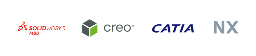 Logos von beliebten CAD-Programmen